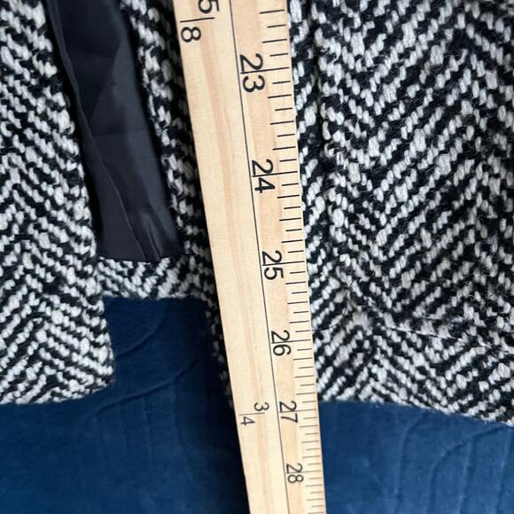 Susan Bristol Tweed Wool Blend Gray Black Snap Blazer Coat Womans Size Small‎ - Picture 6 of 7